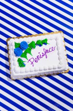 蓝色玫瑰花蛋糕海报背景背景