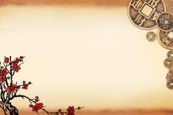 铜钱底纹中国风古典背景高清图片