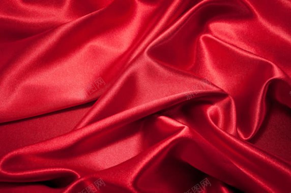 红色绸缎丝绸布料背景