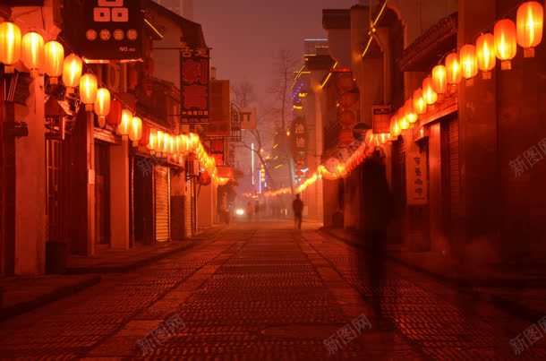 中国风红色古典街道jpg设计背景_88icon https://88icon.com 古典 国风 红色 街道
