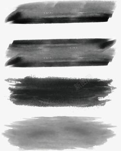 粉刷笔刷黑灰色毛笔笔刷高清图片