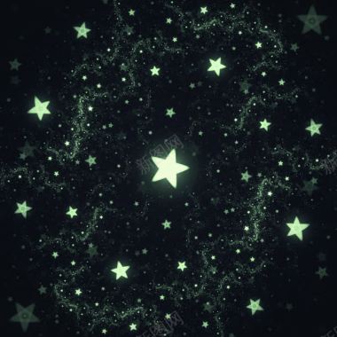 黑夜荧光星星卡通海报背景背景