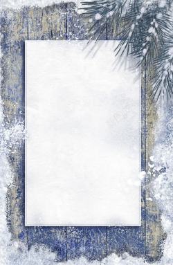 松针树冬季卡片高清图片