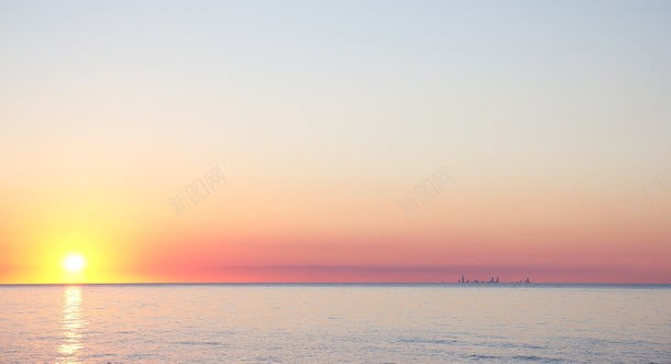 落日黄昏大海天空大图背景片桌面壁纸背景