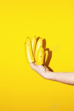 手指上的香蕉海报背景背景