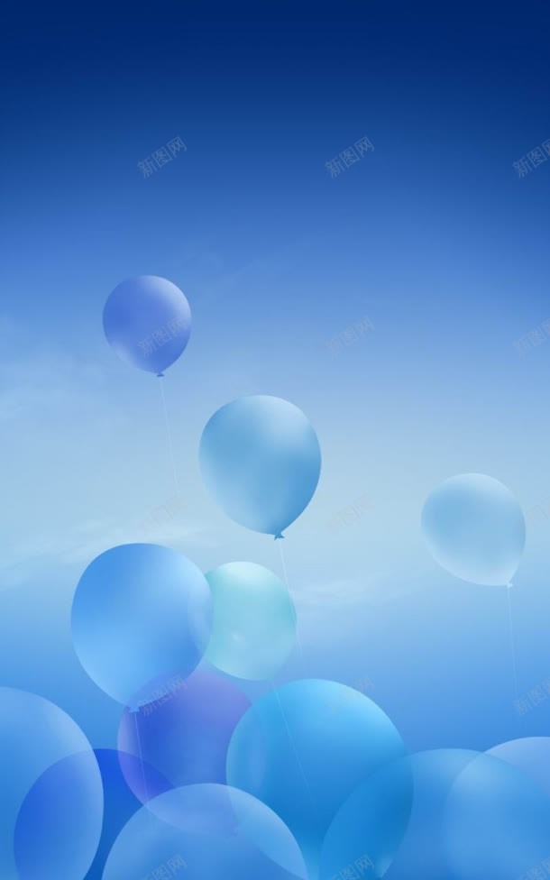蓝色气球精美jpg设计背景_88icon https://88icon.com 气球 精美 蓝色