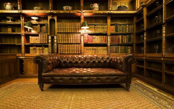 古风书房沙发背景