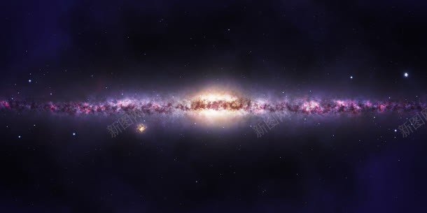 宇宙中的紫色星云海报背景背景
