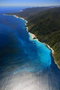 海洋山峰景观摄影图摄影图片