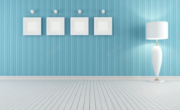 蓝色清新简约海报背景