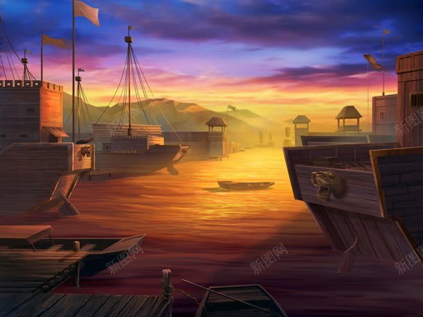 黄色背景帆船jpg设计背景_88icon https://88icon.com 帆船 背景 黄色