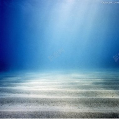 蓝色海洋底部白色光效叠加背景