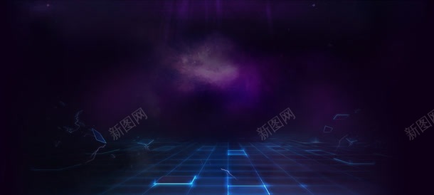紫色神秘游戏场景背景