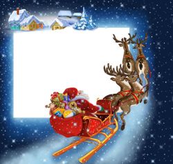 麋鹿卡片矢量圣诞雪花与马车高清图片