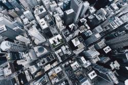 城市蓝图俯拍的城市规划群蓝图高清图片