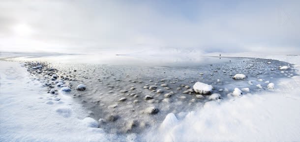 蓝天白云雪块湖水jpg设计背景_88icon https://88icon.com 湖水 白云 蓝天