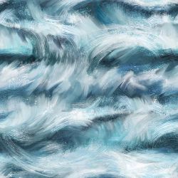 翻腾的海浪油画质感波浪底纹高清图片