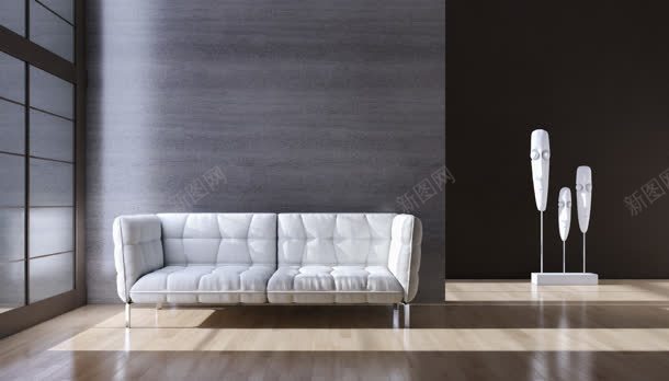 白色沙发高雅风格背景