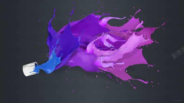 蓝紫色飞溅的颜料jpg设计背景_88icon https://88icon.com 紫色 颜料 飞溅