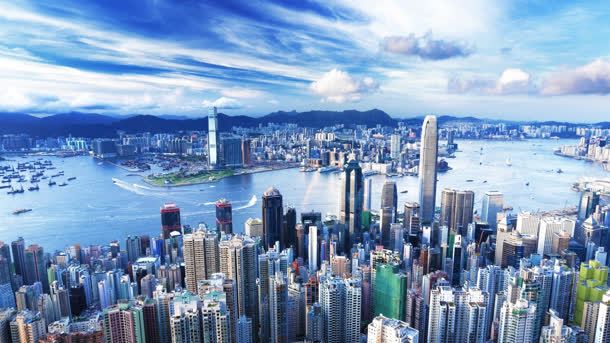 香港国际化大都市风景背景