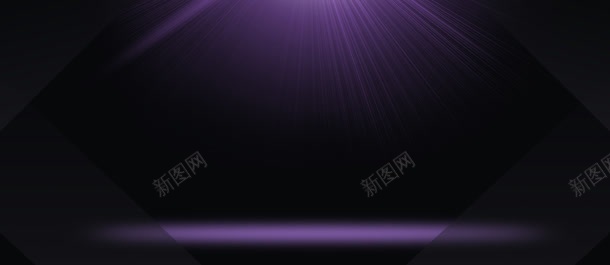 紫色背景光束耳机banner背景