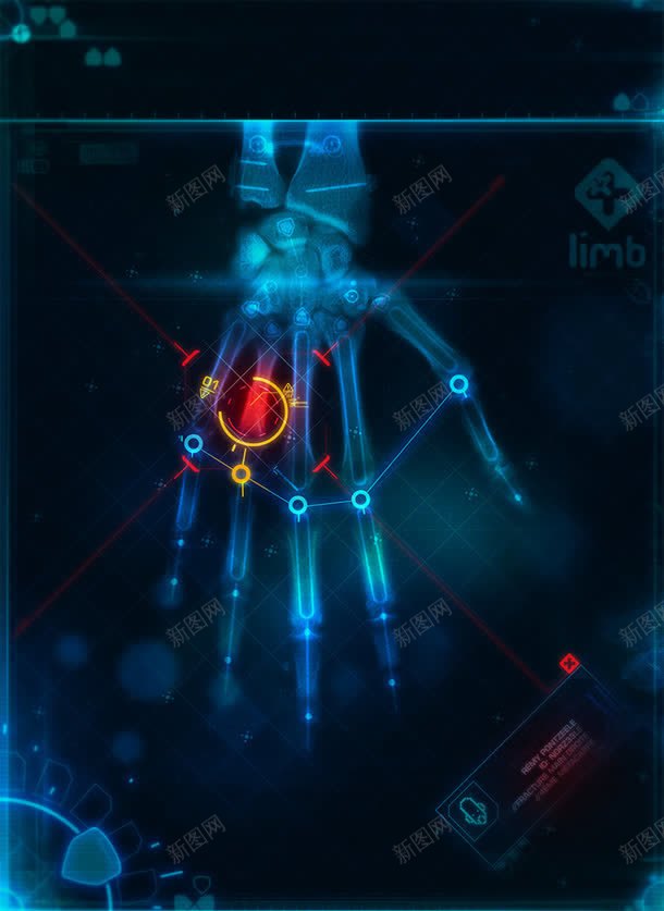 手关节X光片大屏jpg设计背景_88icon https://88icon.com 关节