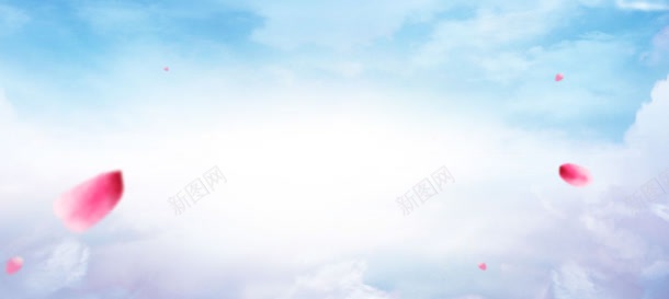 花瓣蓝天矢量背景jpg设计背景_88icon https://88icon.com 矢量 素材 背景 花瓣 蓝天