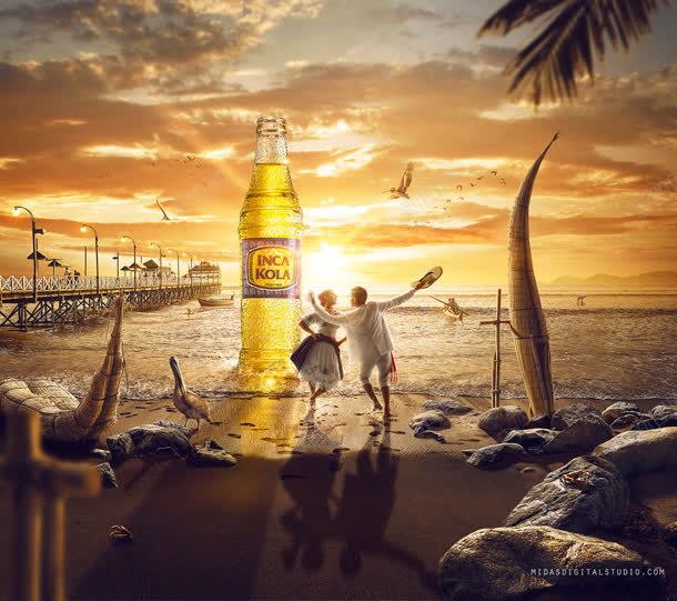 海滩啤酒金色海报背景jpg设计背景_88icon https://88icon.com 啤酒 海报 海滩 背景 金色