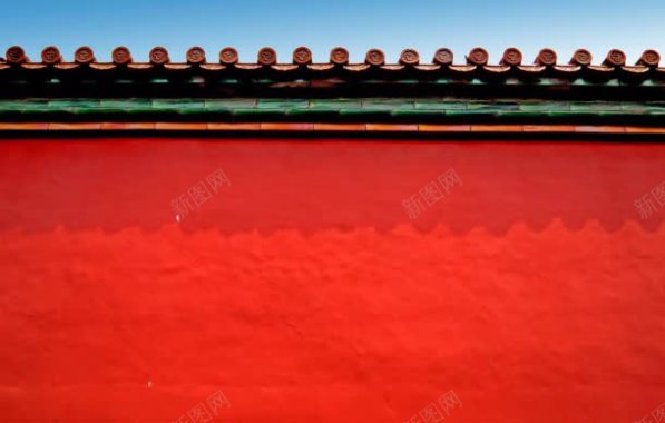 红色宫墙海报背景背景