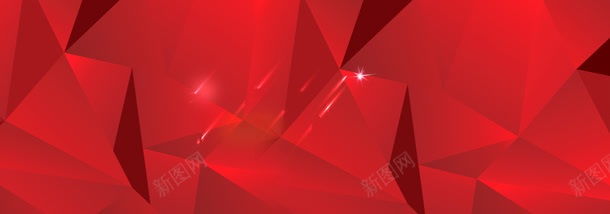 淘宝天猫双红色几何图形背景背景