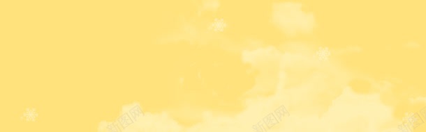 黄色暖色雪花背景banner背景
