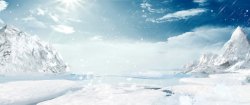 冬季男装雪景大气背景高清图片