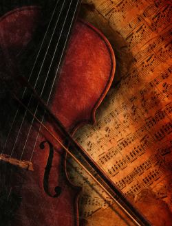 小提琴与乐谱图片小提琴与乐谱高清图片