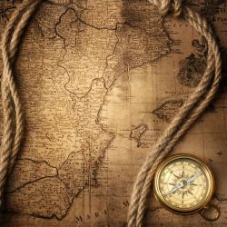 航海地图古老元素摄影高清图片