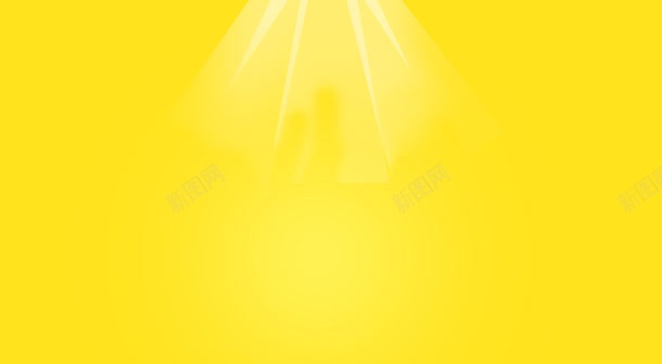 黄色纯色网站banner白色光效背景