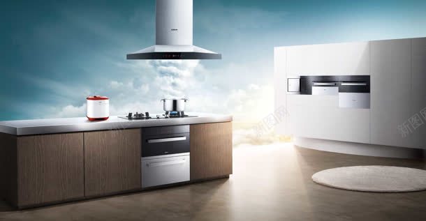 厨房电器高端广告背景