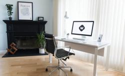 现代办公桌现代简约风格办公桌高清图片