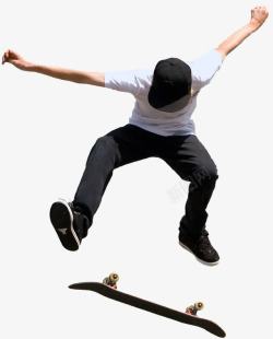滑板运动玩滑板的阳光帅气大男孩高清图片