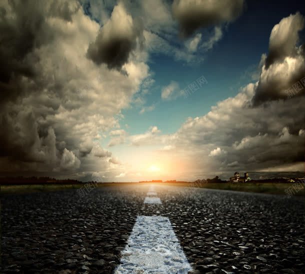 厚厚的云彩下的道路jpg设计背景_88icon https://88icon.com 云彩 厚厚的 道路