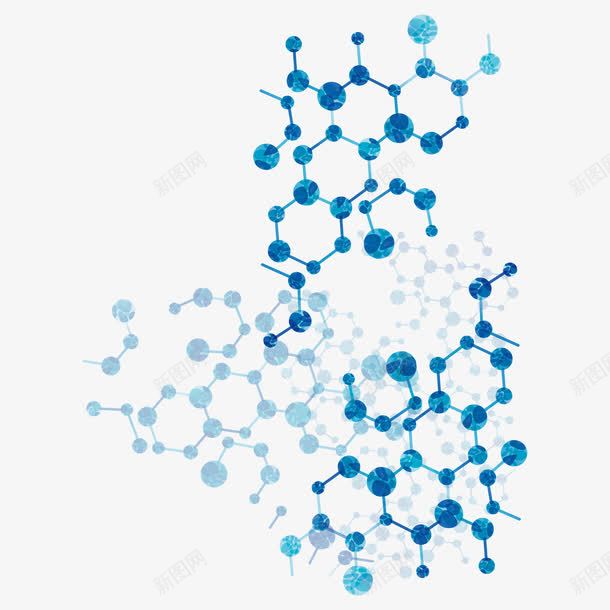 生物分子矢量图ai免抠素材_88icon https://88icon.com 分子元素 分子示意图 矢量图 科技元素 科技画册设计 蓝色生物分子 蓝色科技