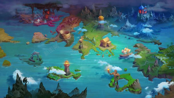 原画场景世界地图jpg设计背景_88icon https://88icon.com 世界 地图 场景