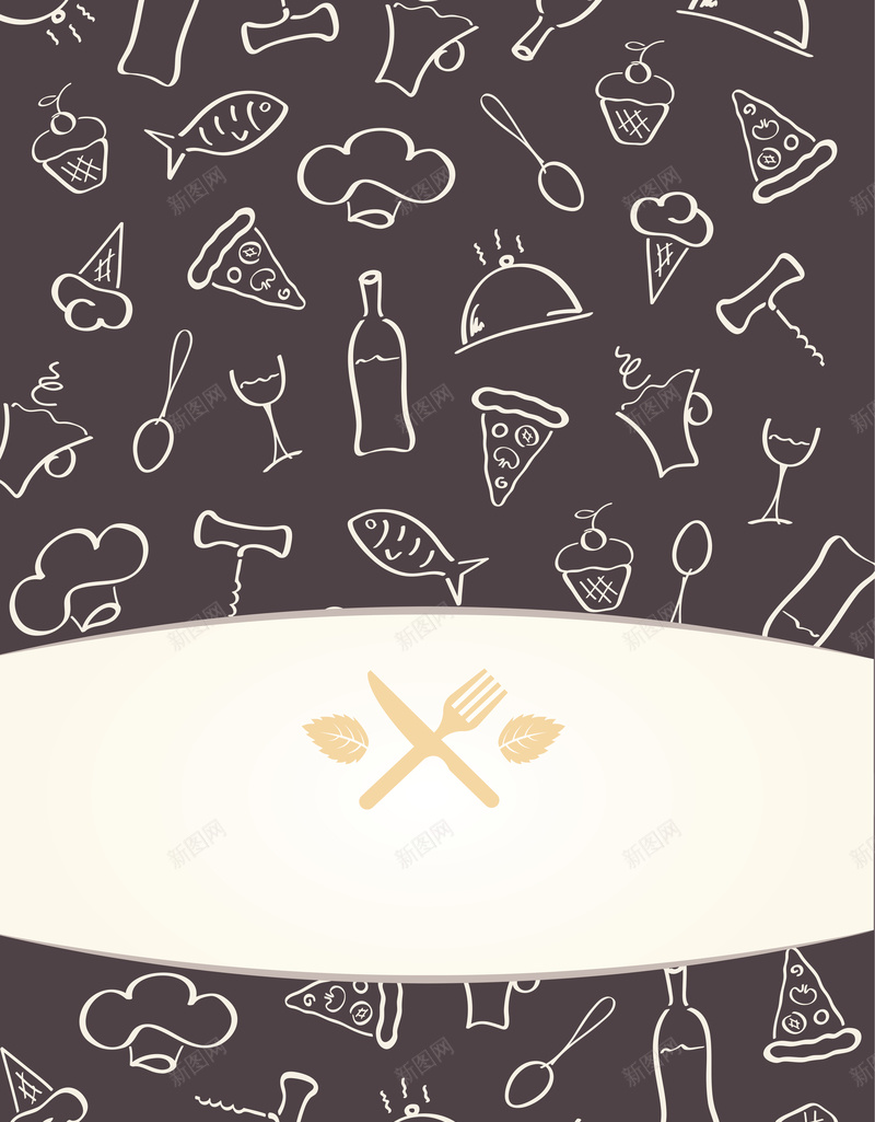 手绘线条美食简约文艺背景矢量图ai设计背景_88icon https://88icon.com 小清新简约餐厅背景素材 开心 手绘线条美食图标 矢量美食标示底纹背景 西餐刀叉美食背景 矢量图