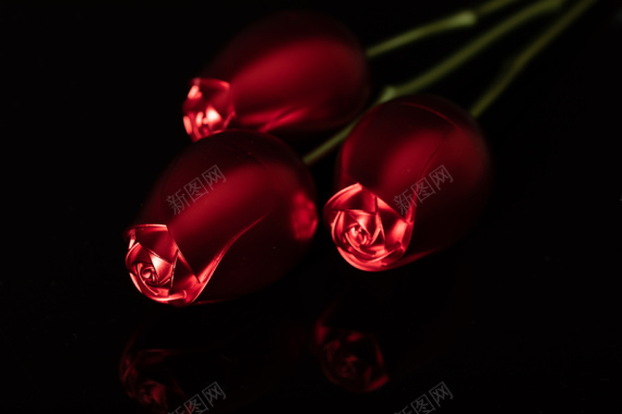 黑色红金属玫瑰4背景