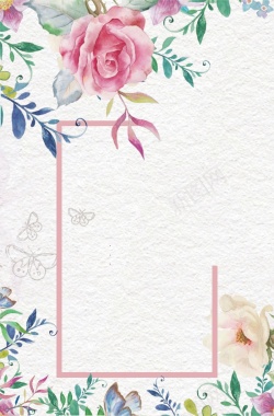 手绘花卉春夏上新cdr海报背景模板背景