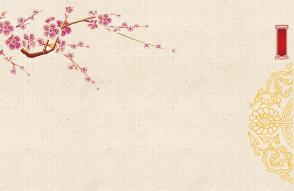 梅花花纹底纹新年背景背景