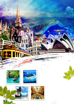 澳大利亚签证澳洲旅游留学移民背景高清图片