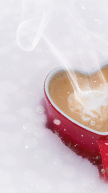 冬日里一杯温暖的咖啡H5背景背景