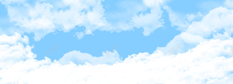 浅蓝色小清新白云天空背景背景