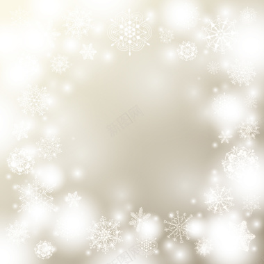 银色雪花圣诞贺卡背景矢量图背景