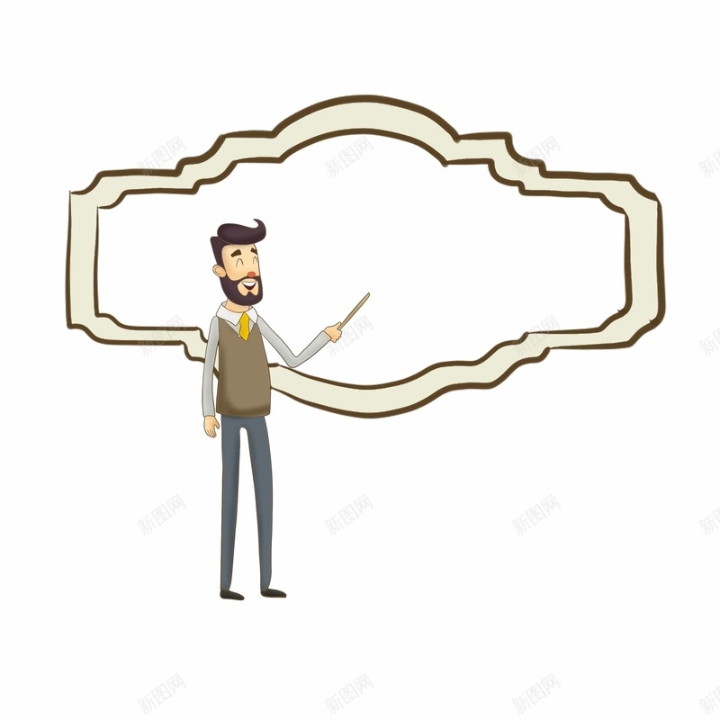 卡通形象男教师讲解示意图psd设计背景_88icon https://88icon.com 卡通形象 男教师 示意图 讲解